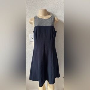 LOFT Strapless Midnight Blue Dress fit flare business classy nwt